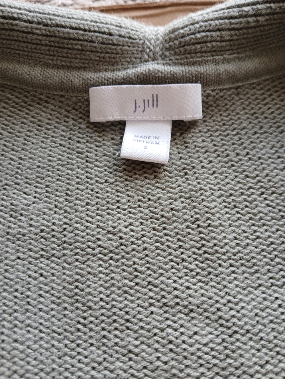 J. Jill Size Small Light Green Button-Front Women’s Cardigan Sweater - Picture 3 of 8